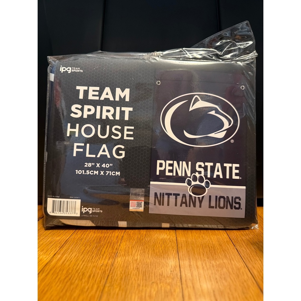 Penn State Nittany Lions Team Spirit House Flag 28x40 Navy Blue IPG Team Sports